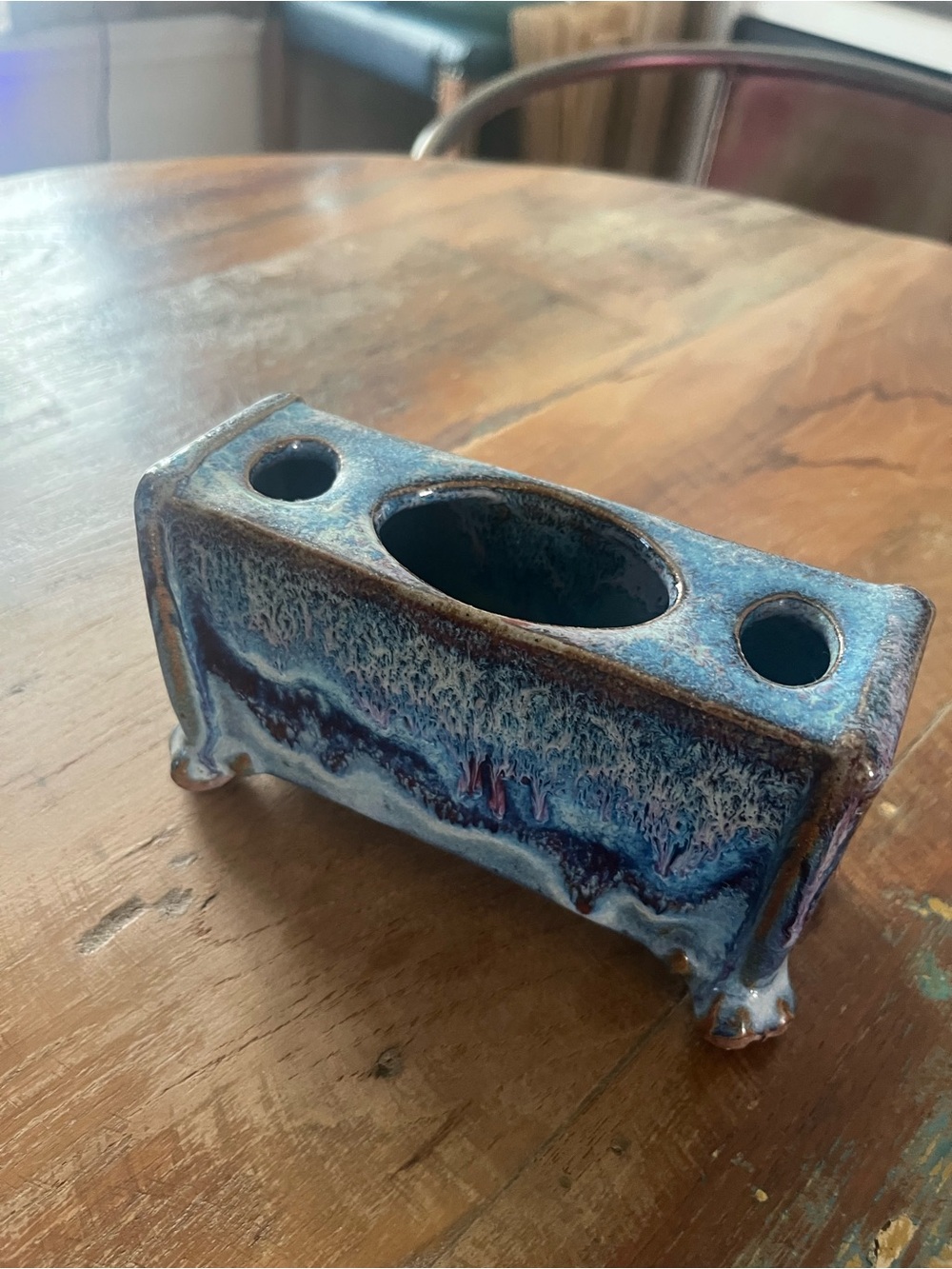 Pottery Toothbrush and Toothpaste Holder
